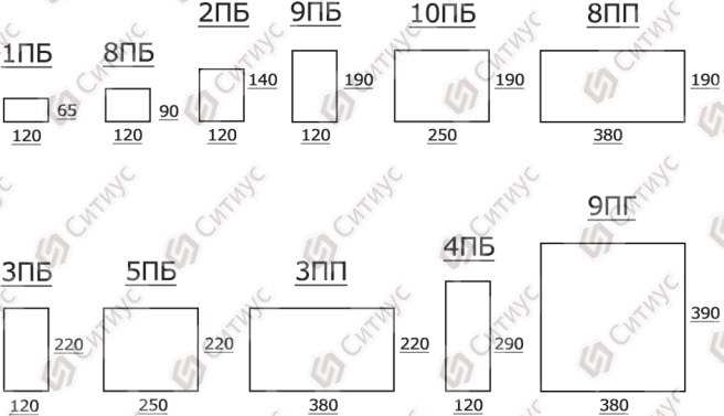 Чертежи и размеры железобетонных перемычек